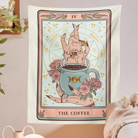 Tarot Card Other - "The Coffee" Tarot Card Novelty Boho Tapestry